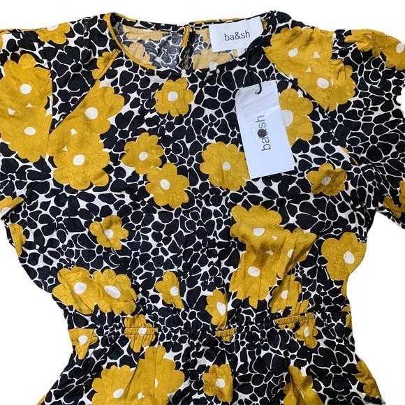 ba&sh NWT Robe Bonie In Color Curry Belt Not Included Retro Floral Print - Picture 11 of 16